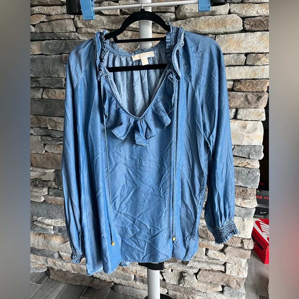 EUC Michael Kors Chambray Top